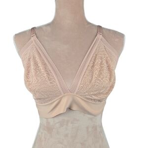 Soma Lace Triangle Soft Bra Beige Size XL